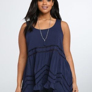 Torrid challis hi lo tank top